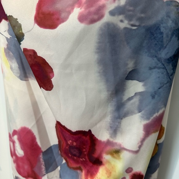 Watercolour print crepe faux wrap Size XL - Picture 4 of 5